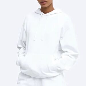 NWT Reigning Champ White Lightweight Terry Relax Pullover Hoodie Small